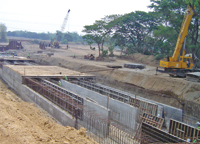 菲律賓灌溉項目400米虹吸結構17跨施工現場
