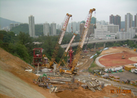 香港第56A區道路工程鉆孔樁工程
